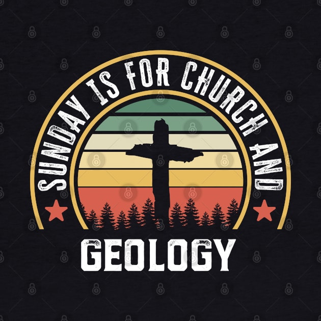 Church and Geology Funny Christian Faith Gift by qwertydesigns